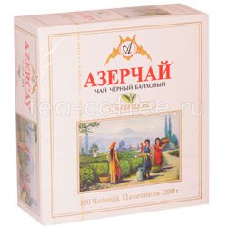 Чай Азерчай Черный с чабрецом в пакетиках 100 шт Россия