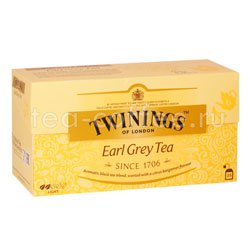 Чай Twinings Earl Grey черынй в пакетиках 25 шт Польша