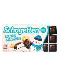 Schogetten Coconut Macaroon темный шоколад с печеньем макарони и кокосом 100 г